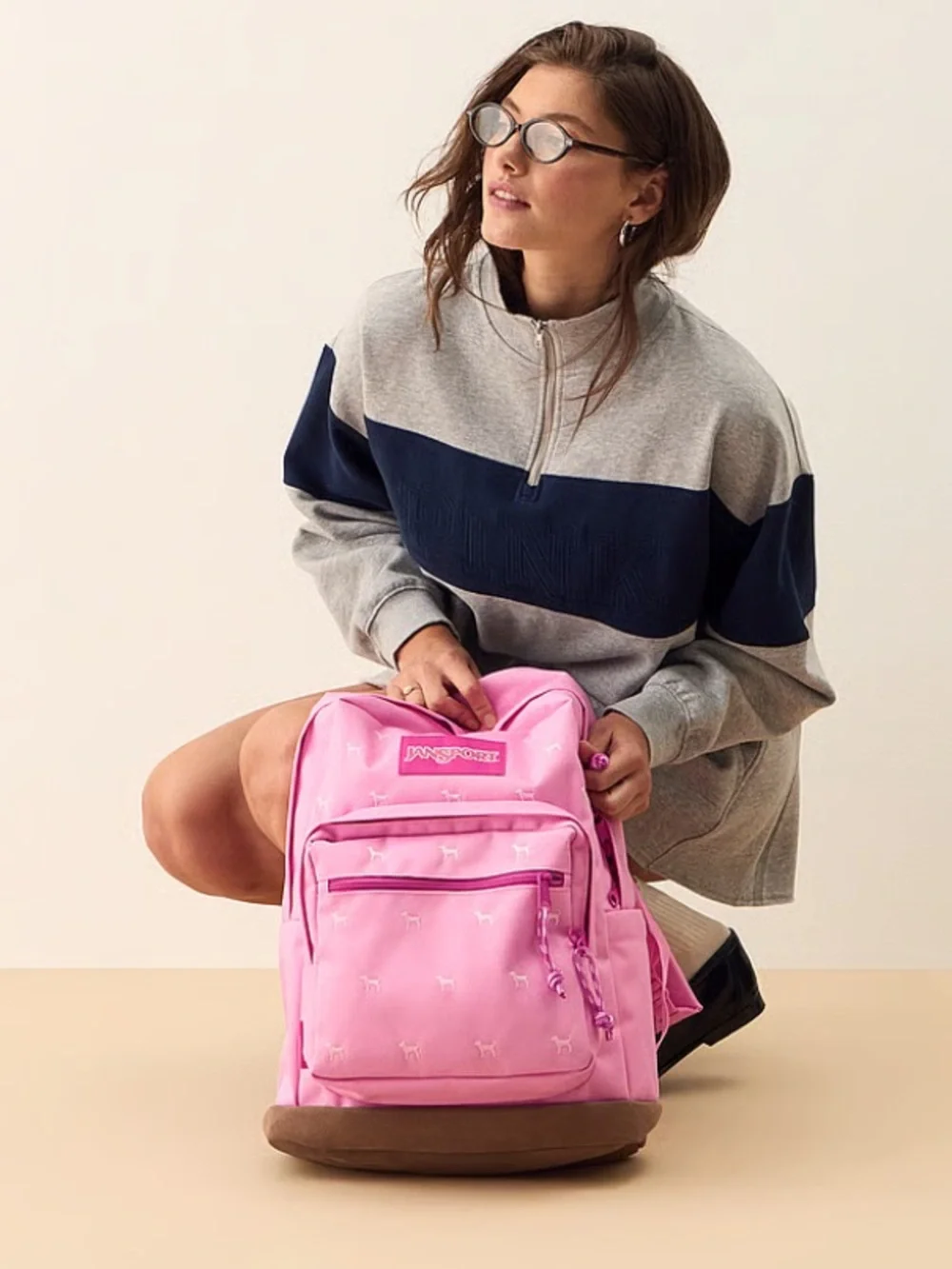 PINK X JANSPORT Right Pack Backpack with lunch bag- Pink Dog